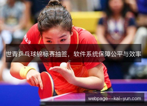 世青乒乓球锦标赛抽签，软件系统保障公平与效率